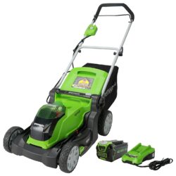 Greenworks 17-Inch 40V Cordless Lawn Mower, 4.0 AH Battery Included MO40B411