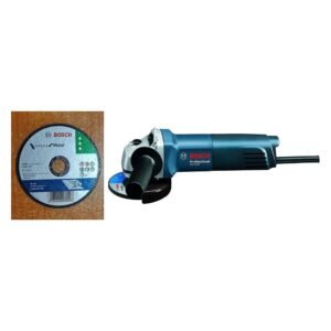 Bosch GWS 600 Professional Angle Grinder (Blue) & Bosch AG4 Metal 4-inch Cut Off Wheel Set (White, Pack of 10)