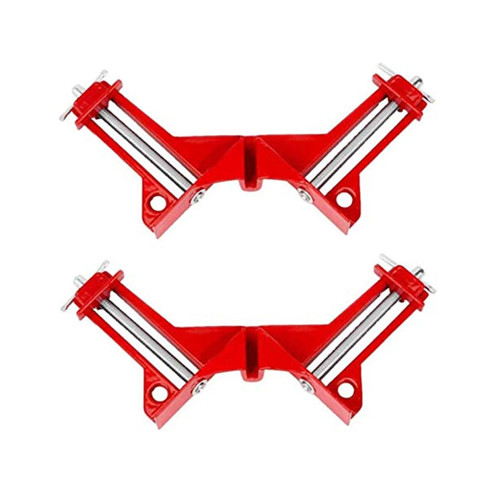 toptopdeal Inrali 90 Degree Right Angle Clip Fixed Corner Clamp Multifunction Hand Tool for DIY Fishtank Woodworking Picture Frame (2Pcs)